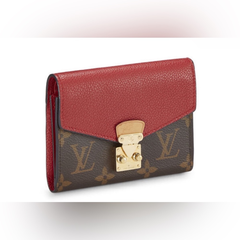 Louis Vuitton - Red Monogram Canvas Pallas Compact Wallet